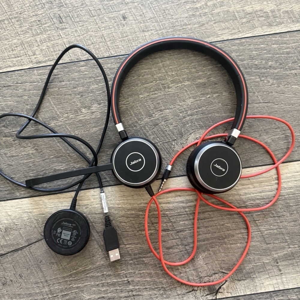 Jabra Evolve 40 MS Stereo Wired Headset ENC010 Microsoft Teams USB 3.5mm Mic - Picture 14 of 16